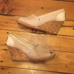 Toms Open Toed Wedges Women’s Size 9.5 W